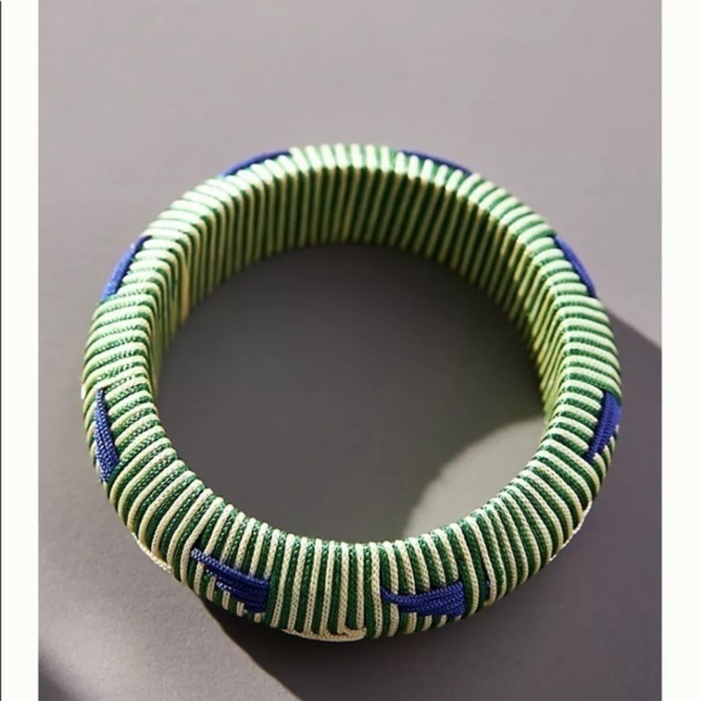 Anthropologie Green Woven Bracelet